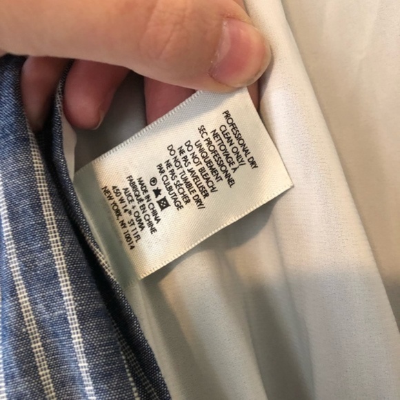 A+O Everly Striped Blue Culotte Jumpsuit Size 2 - Picture 7 of 7